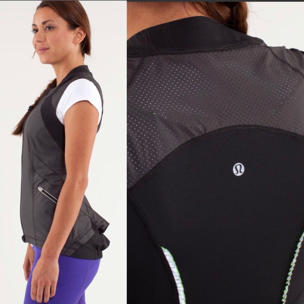 Lululemon Athletica Black Gray Presta Vest Size 8 - Picture 2 of 8